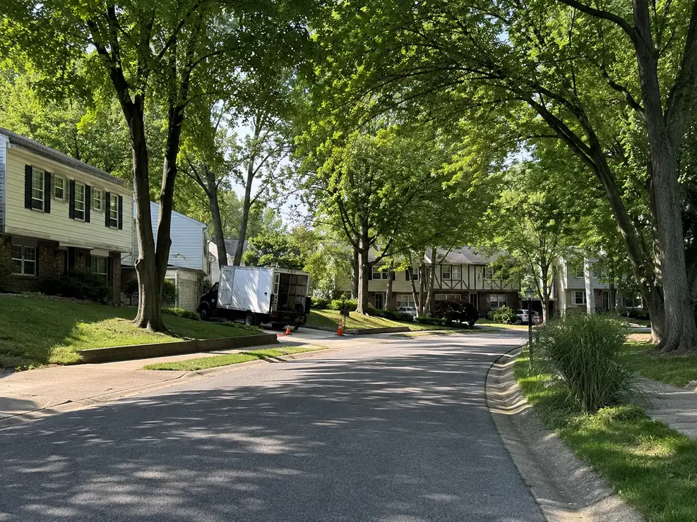 Concrete leveling service on a residential street in Columbia, MD